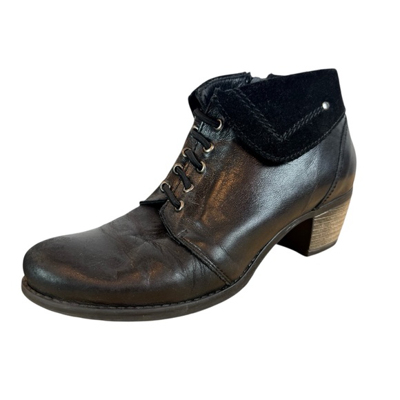 Eric Michael Shoes - Eric Michael | Black Lace-Up Heeled Ankle Booties, EU 39